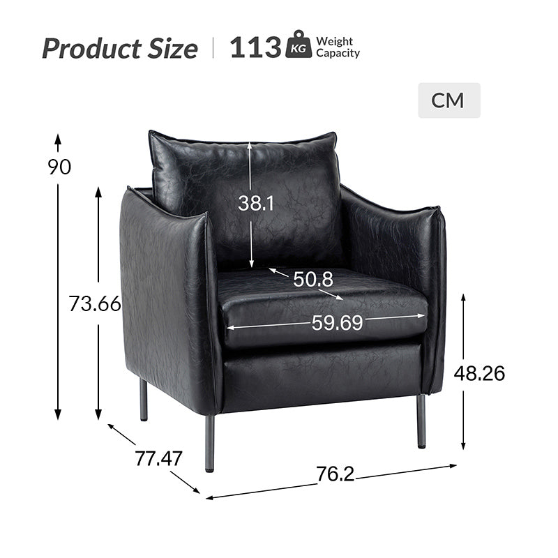 Felix Faux Leather Armchair