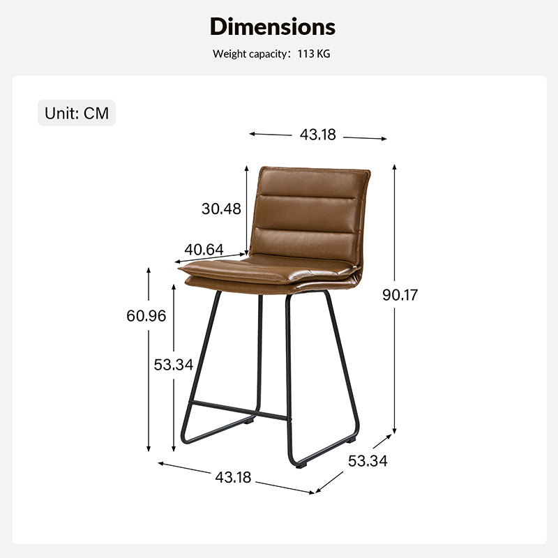 Frank Aesthetic Bar & Counter Stool, Set of 2