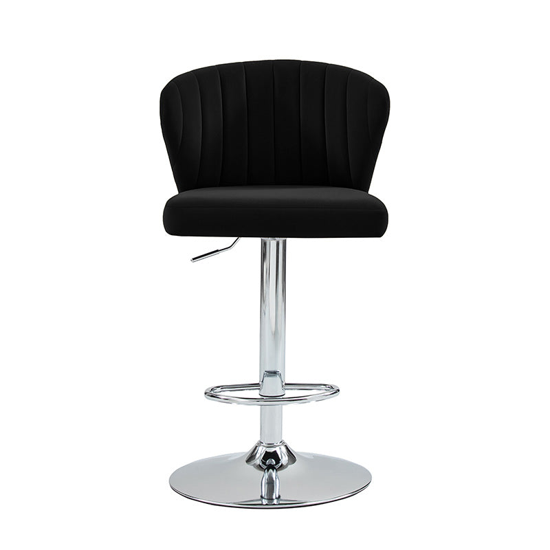 Troy Velvet Swivel Barstool – Adjustable Height & Modern Design