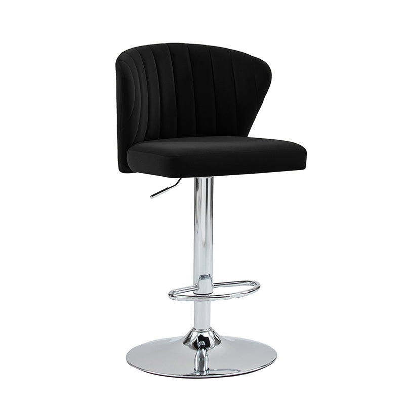 Troy Velvet Swivel Barstool – Adjustable Height & Modern Design
