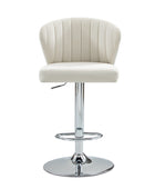 Troy Velvet Swivel Barstool – Adjustable Height & Modern Design