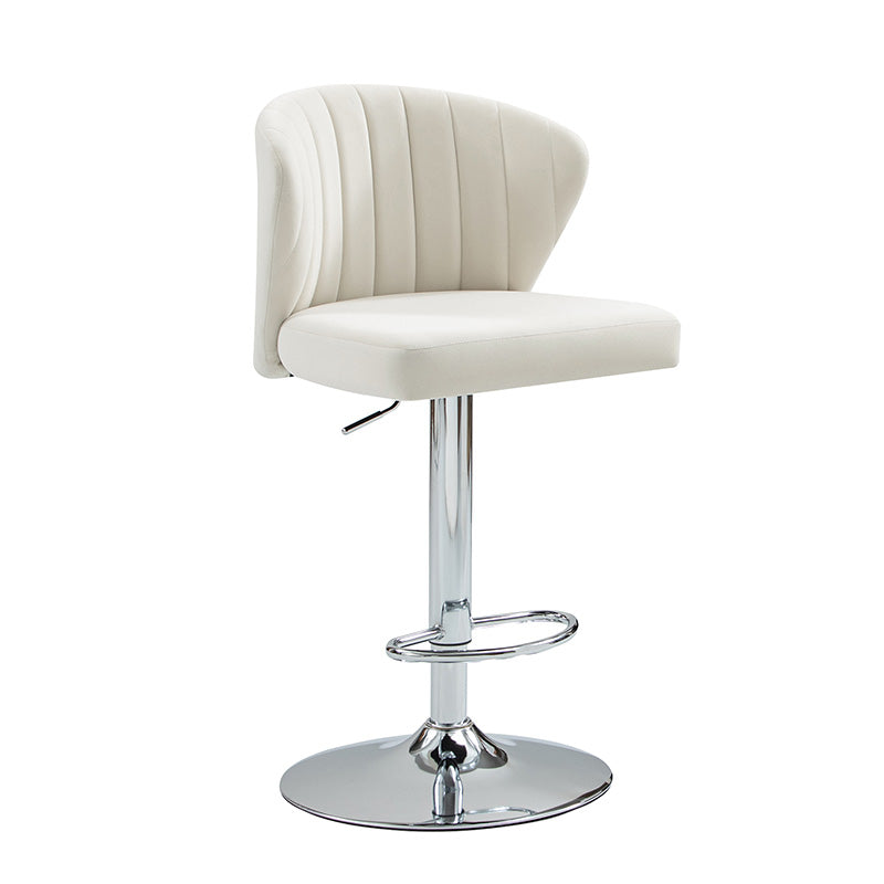 Troy Velvet Swivel Barstool – Adjustable Height & Modern Design
