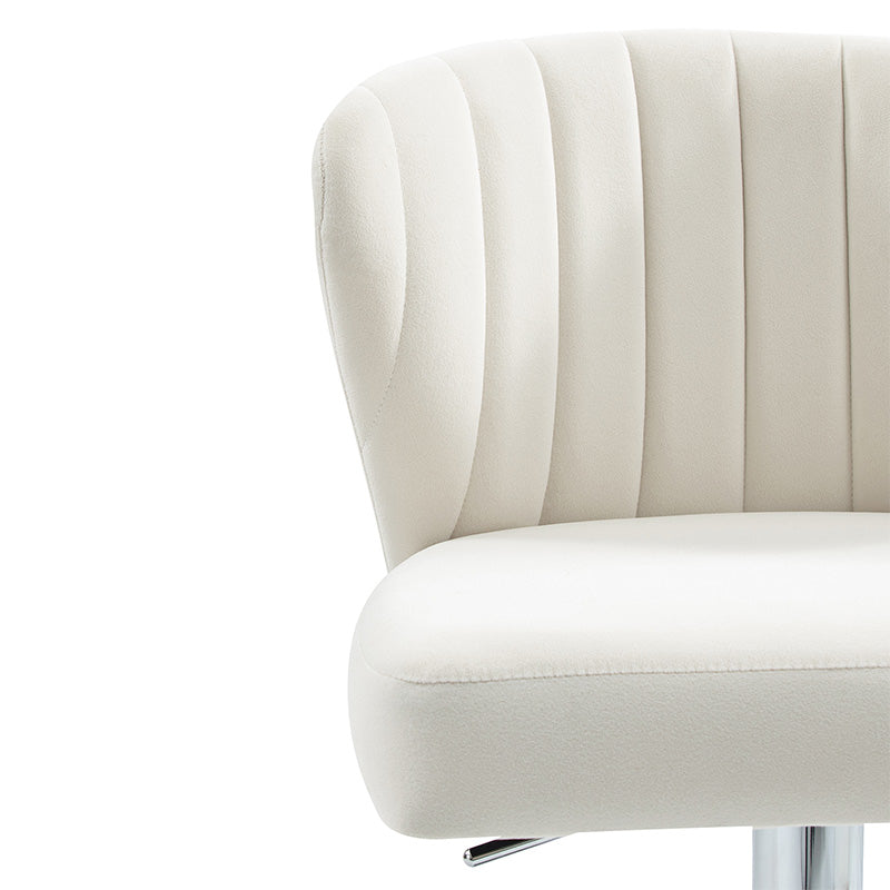 Troy Velvet Swivel Barstool – Adjustable Height & Modern Design