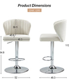 Troy Velvet Swivel Barstool – Adjustable Height & Modern Design (Set of 1)
