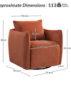 Angela 360-degree Swivel Barrel Modern Chair