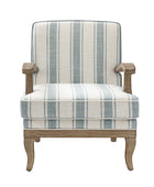 Randolph Elegant Farmhouse Style Armchair with Solid Wood Arms