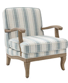 Randolph Elegant Farmhouse Style Armchair with Solid Wood Arms