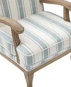 Randolph Elegant Farmhouse Style Armchair with Solid Wood Arms