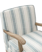 Randolph Elegant Farmhouse Style Armchair with Solid Wood Arms