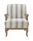 Randolph Elegant Farmhouse Style Armchair with Solid Wood Arms