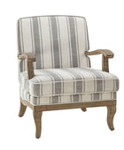 Randolph Elegant Farmhouse Style Armchair with Solid Wood Arms