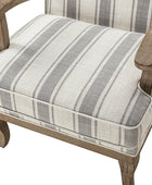 Randolph Elegant Farmhouse Style Armchair with Solid Wood Arms