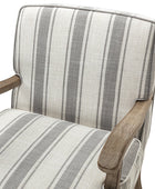 Randolph Elegant Farmhouse Style Armchair with Solid Wood Arms