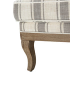 Randolph Elegant Farmhouse Style Armchair with Solid Wood Arms