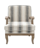 Randolph Elegant Farmhouse Style Armchair with Solid Wood Arms