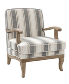 Randolph Elegant Farmhouse Style Armchair with Solid Wood Arms
