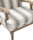 Randolph Elegant Farmhouse Style Armchair with Solid Wood Arms