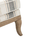 Randolph Elegant Farmhouse Style Armchair with Solid Wood Arms