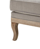 Randolph Farmhouse Upholstered Accent Chair with Solid Wood Arms