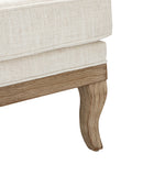 Randolph Farmhouse Upholstered Accent Chair with Solid Wood Arms