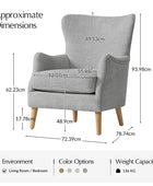 Dorothy Upholstered Armchair with Rubber Wood & Durable Legs