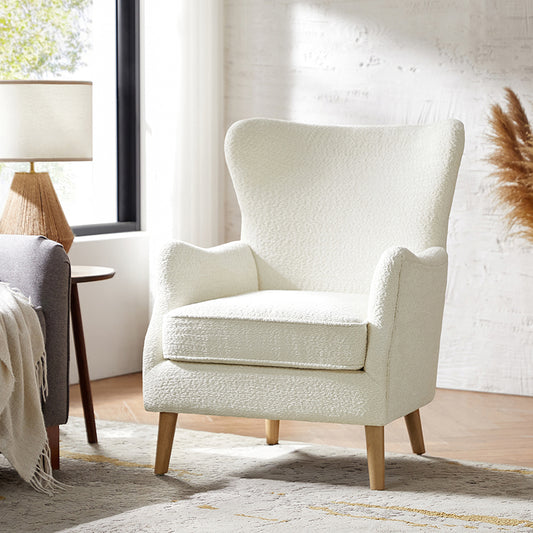 Dorothy Upholstered Armchair with Rubber Wood & Durable Legs