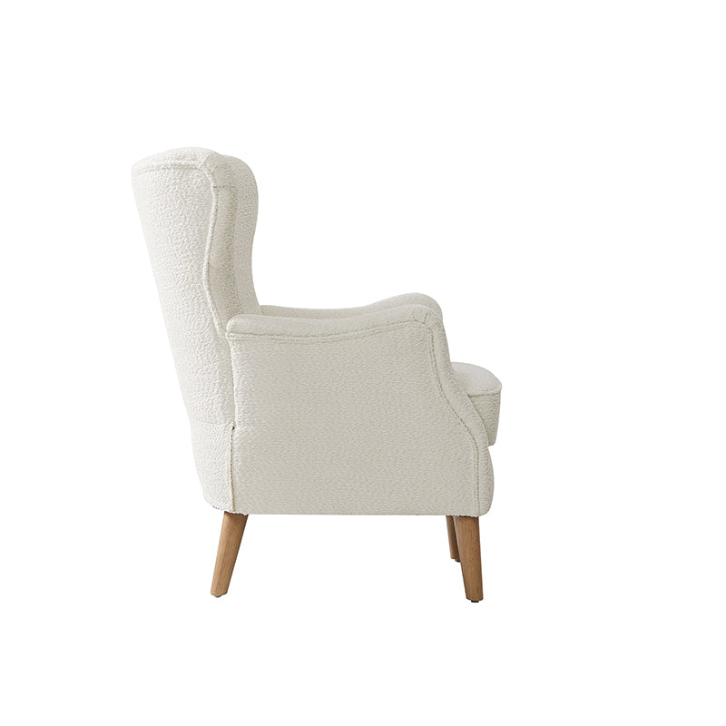 Dorothy Upholstered Armchair with Rubber Wood & Durable Legs