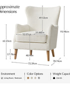 Dorothy Upholstered Armchair with Rubber Wood & Durable Legs