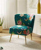 Coraline Elegant Comfort in a Wingback Floral Accent Chair