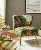 Coraline Elegant Comfort in a Wingback Floral Accent Chair