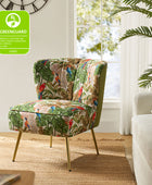 Coraline Elegant Comfort in a Wingback Floral Accent Chair