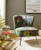 Coraline Elegant Comfort in a Wingback Floral Accent Chair