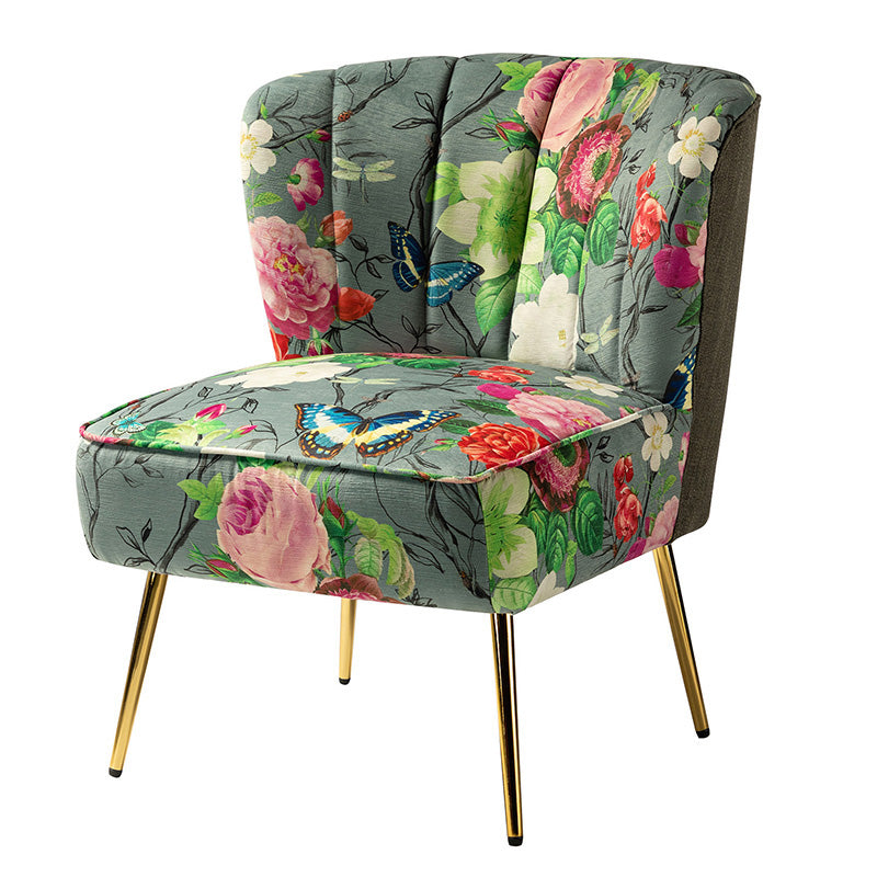 Coraline Elegant Comfort in a Wingback Floral Accent Chair