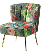 Coraline Elegant Comfort in a Wingback Floral Accent Chair