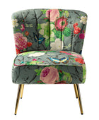 Coraline Elegant Comfort in a Wingback Floral Accent Chair