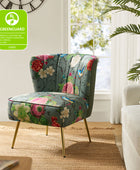 Coraline Elegant Comfort in a Wingback Floral Accent Chair