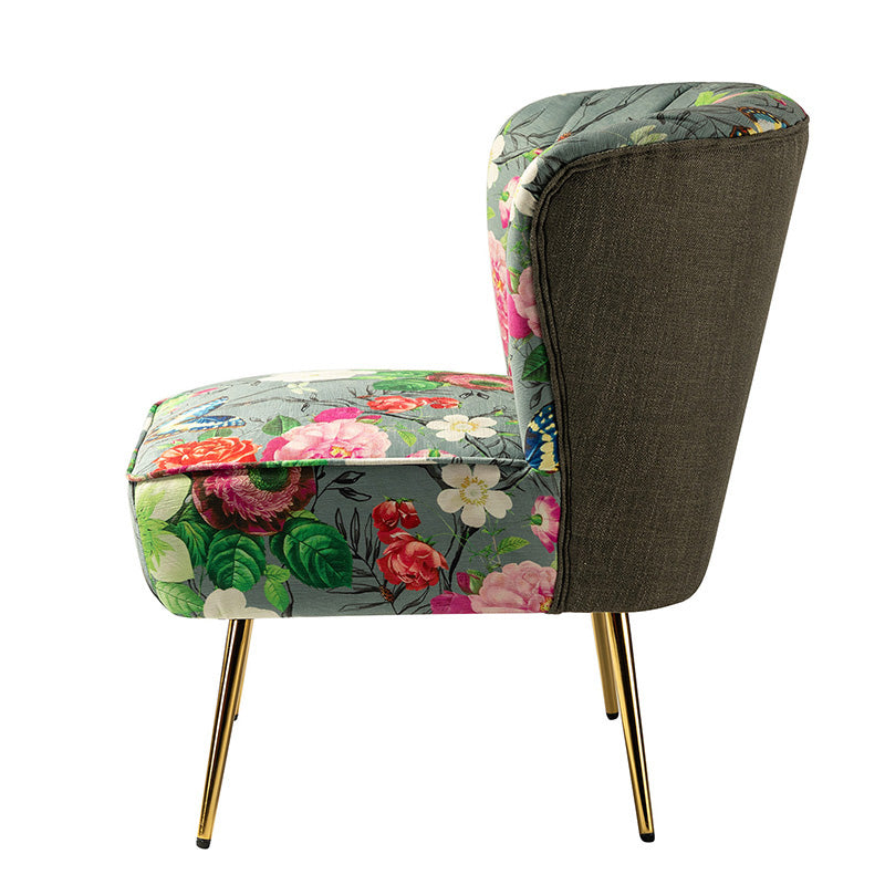 Coraline Elegant Comfort in a Wingback Floral Accent Chair