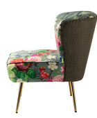 Coraline Elegant Comfort in a Wingback Floral Accent Chair