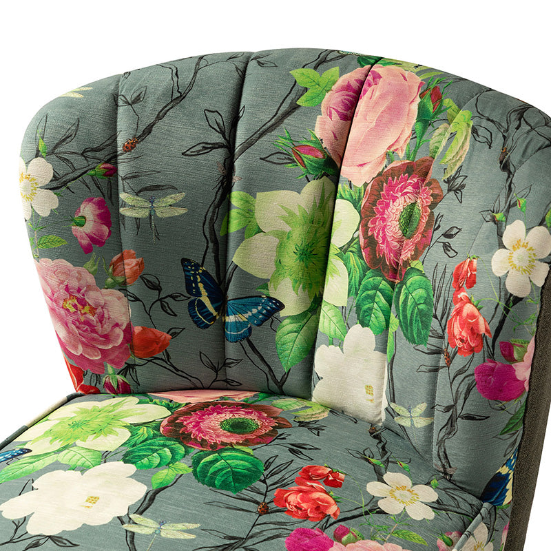 Coraline Elegant Comfort in a Wingback Floral Accent Chair