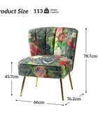 Coraline Elegant Comfort in a Wingback Floral Accent Chair