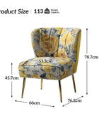 Coraline Elegant Comfort in a Wingback Floral Accent Chair