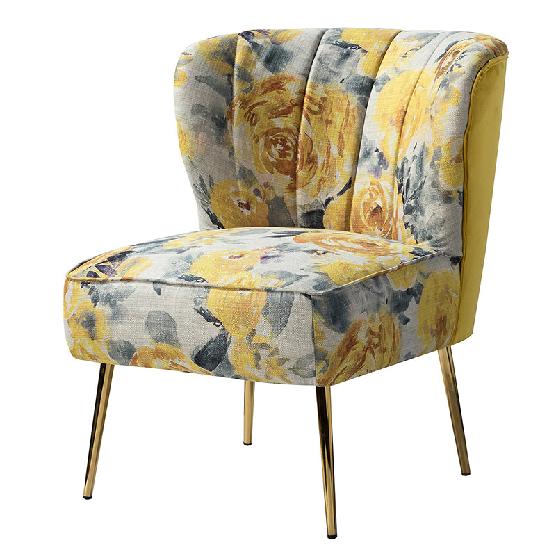 Coraline Elegant Comfort in a Wingback Floral Accent Chair