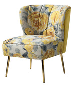 Coraline Elegant Comfort in a Wingback Floral Accent Chair