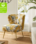 Coraline Elegant Comfort in a Wingback Floral Accent Chair