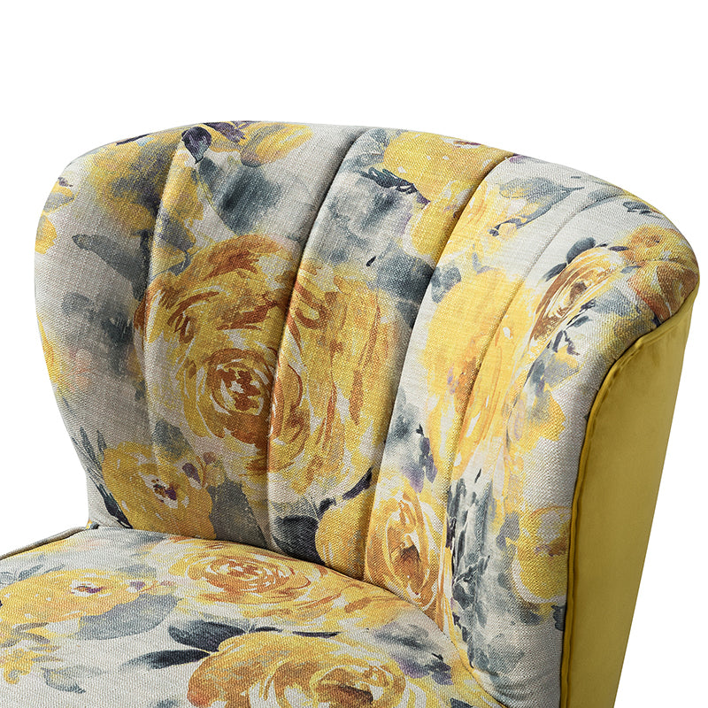 Coraline Elegant Comfort in a Wingback Floral Accent Chair