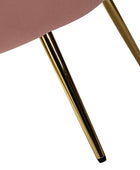 Evelia Velvet Scalloped Barrel Chair with Shell Shaped Back