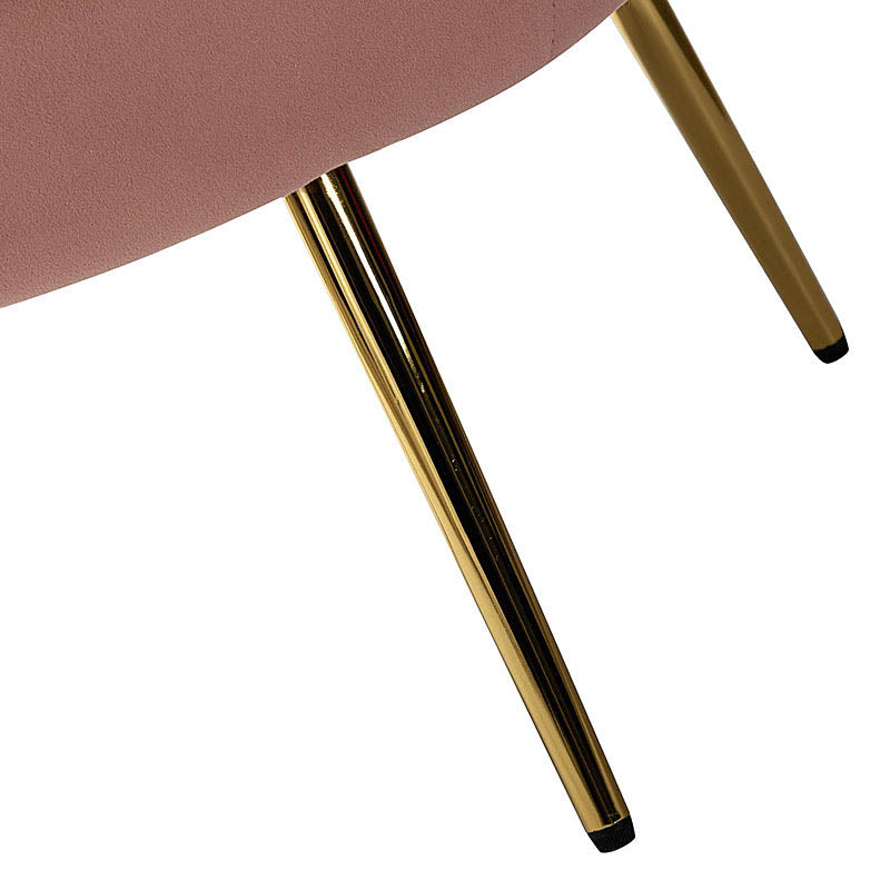 Evelia Velvet Scalloped Barrel Chair with Shell Shaped Back