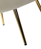 Evelia Velvet Scalloped Barrel Chair with Shell Shaped Back