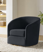 Emanuela Velvet Swivel Barrel Armchair