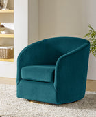 Emanuela Velvet Swivel Barrel Armchair